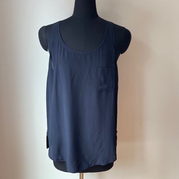 Club Monaco Silk Navy Tank - Picture 1 of 14